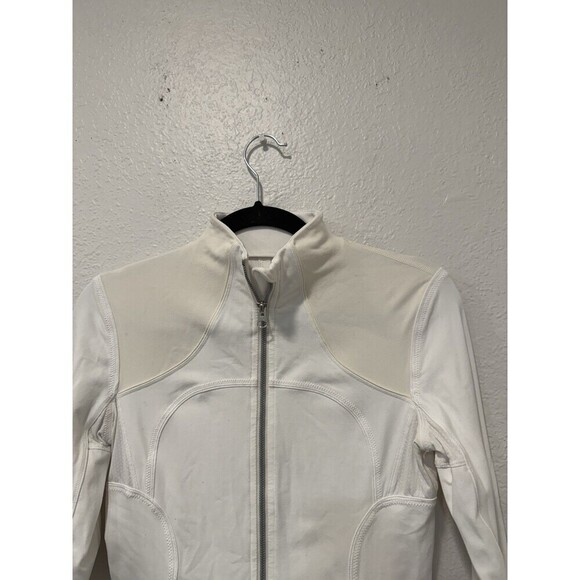 Lululemon Women Jacket 4 White Forme Nylon Spandex Activewear Long Sleeve - Picture 4 of 7